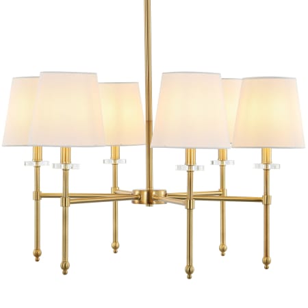 A large image of the JONATHAN Y Lighting JYL9918 Brass Gold / Clear