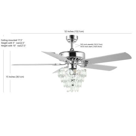 A large image of the JONATHAN Y Lighting Mindy 52 LED Alternate Image