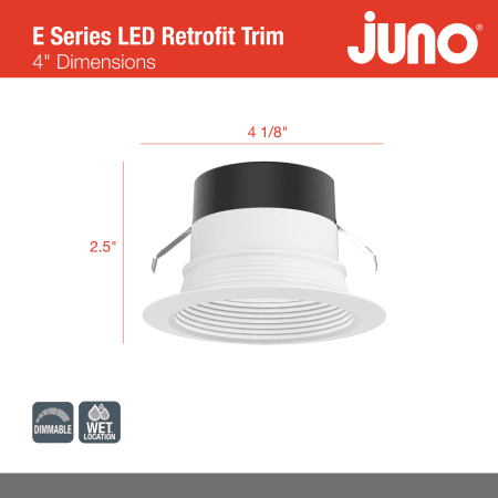 A large image of the Juno Lighting 4BEMW SWW5 90CRI M6 Infographic