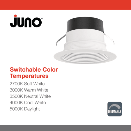 A large image of the Juno Lighting 4BEMW SWW5 90CRI M6 Infographic