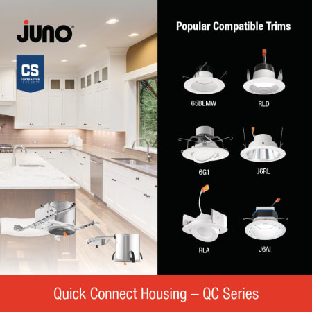 A large image of the Juno Lighting QC6 W CP6 Alternate Image