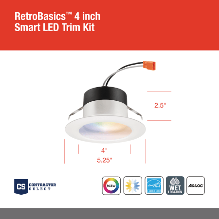 A large image of the Juno Lighting RB4SC RGBW L/SKTWHIP M6 Alternate Image