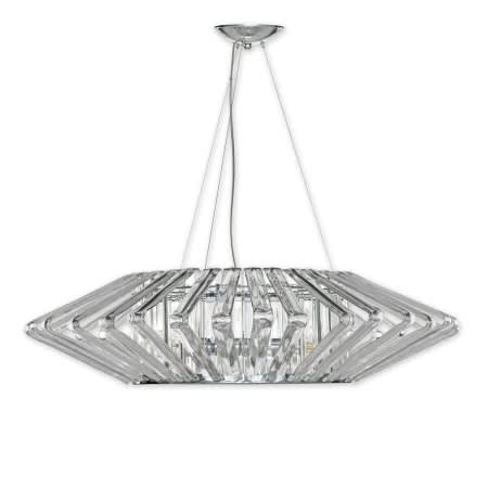 A large image of the Justice Design Group BOH-6034 Polished Chrome / Clear