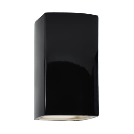 A large image of the Justice Design Group CER-0910W-LED1-1000 Gloss Black