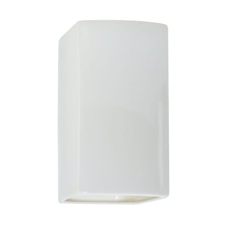 A large image of the Justice Design Group CER-0910W-LED1-1000 Gloss White / Gloss White