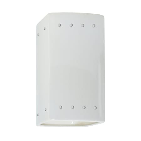 A large image of the Justice Design Group CER-0925W-LED1-1000 Gloss White / Gloss White