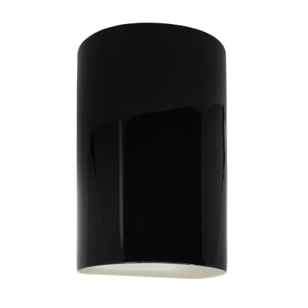 A large image of the Justice Design Group CER-0940W-LED1-1000 Gloss Black / Matte White