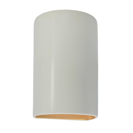 A large image of the Justice Design Group CER-0940W-LED1-1000 Matte White / Champagne Gold