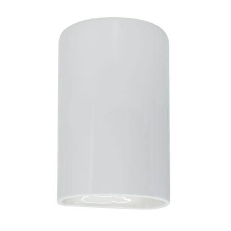 A large image of the Justice Design Group CER-0940W-LED1-1000 Gloss White / Gloss White