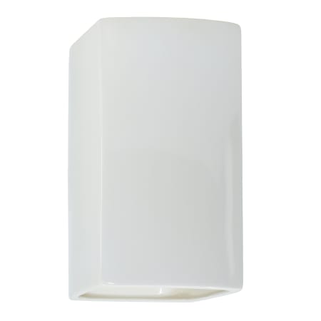 A large image of the Justice Design Group CER-0950-LED1-1000 Gloss White / Gloss White