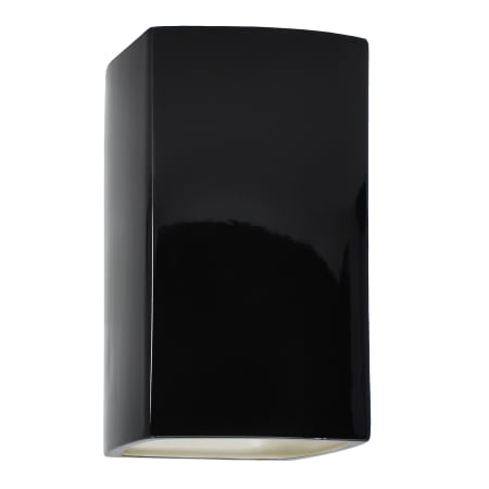 A large image of the Justice Design Group CER-0955W-LED1-1000 Gloss Black / Matte White