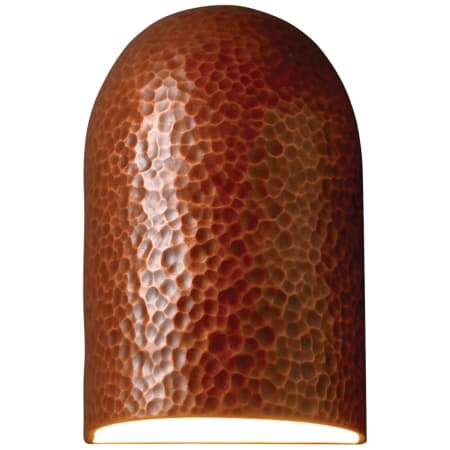 A large image of the Justice Design Group CER-0970W-LED1-1000 Hammered Copper