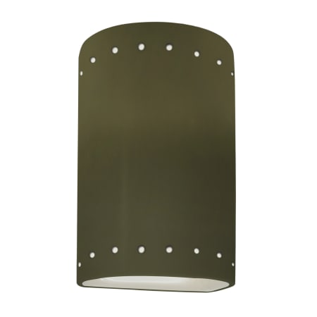 A large image of the Justice Design Group CER-0990-LED1-1000 Matte Green