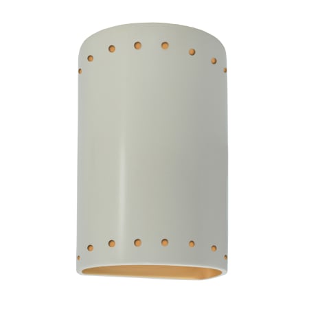 A large image of the Justice Design Group CER-0990-LED1-1000 Matte White / Champagne Gold