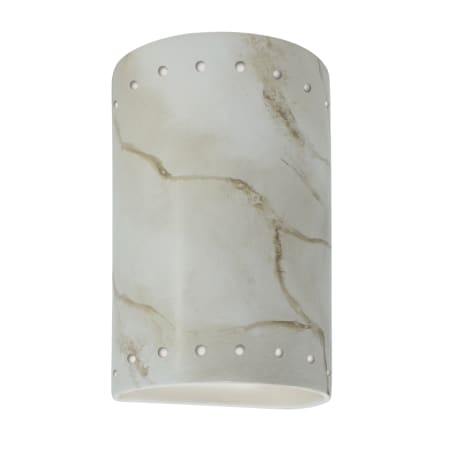 A large image of the Justice Design Group CER-0990W-LED1-1000 Carrara Marble