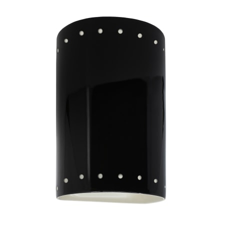 A large image of the Justice Design Group CER-0995W-LED1-1000 Gloss Black / Matte White