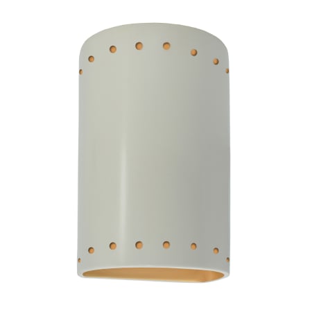 A large image of the Justice Design Group CER-0995W-LED1-1000 Matte White / Champagne Gold