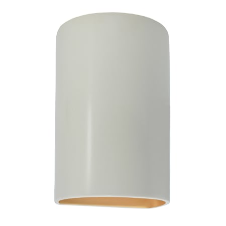 A large image of the Justice Design Group CER-1260-LED1-1000 Matte White / Champagne Gold