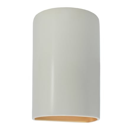 A large image of the Justice Design Group CER-1260W-LED1-1000 Matte White / Champagne Gold
