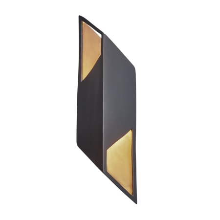 A large image of the Justice Design Group CER-5845 Carbon Matte Black / Champagne Gold