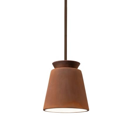 A large image of the Justice Design Group CER-6425-RIGID-LED1-700 Real Rust / Dark Bronze