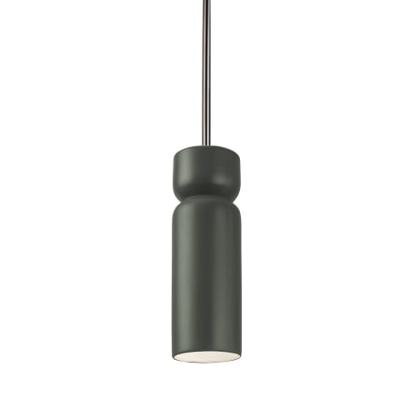 A large image of the Justice Design Group CER-6510-PWGN-LED1-700-RIGID Brushed Nickel