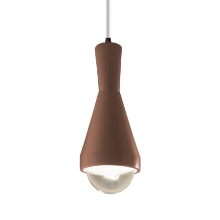 A large image of the Justice Design Group CER-6520-WTCD-LED1-700 Canyon Clay / Dark Bronze