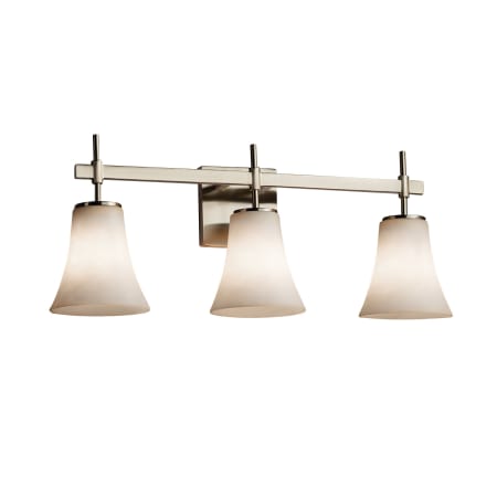 A large image of the Justice Design Group CLD-8413-20-LED3-2100 Brushed Nickel
