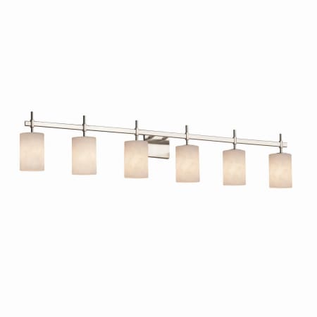 A large image of the Justice Design Group CLD-8416-10-LED6-4200 Brushed Nickel