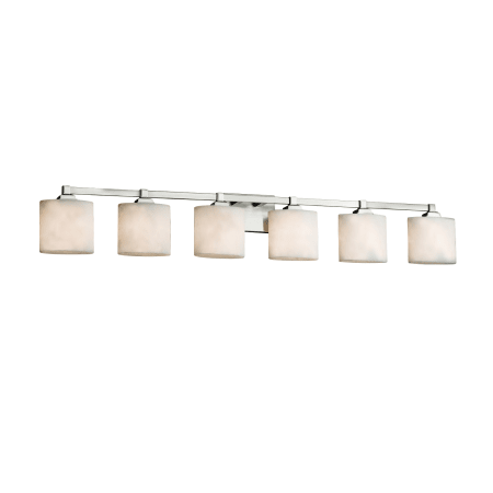 A large image of the Justice Design Group CLD-8436-30-LED6-4200 Brushed Nickel