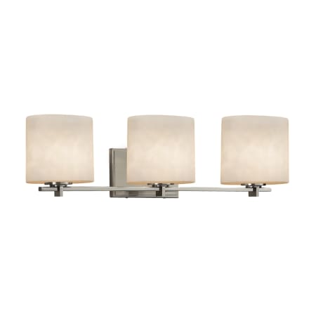 A large image of the Justice Design Group CLD-8443-30-LED3-2100 Brushed Nickel