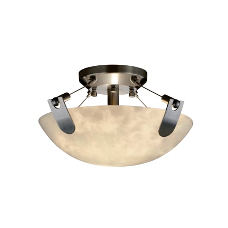 A large image of the Justice Design Group CLD-9610-35-LED-2000 Brushed Nickel