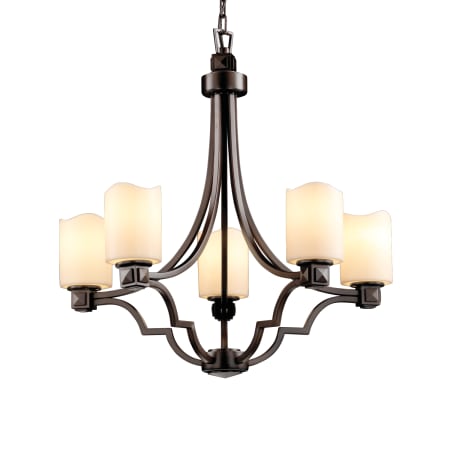 A large image of the Justice Design Group CNDL-8500-14-CREM Dark Bronze