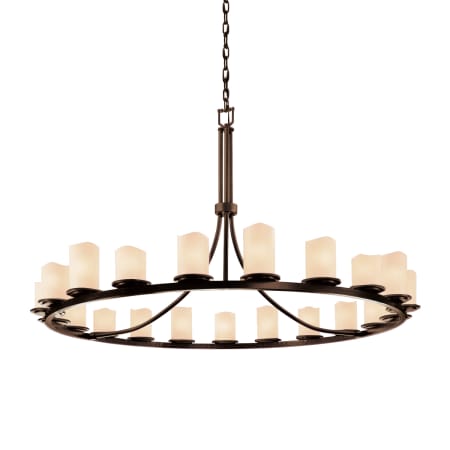 A large image of the Justice Design Group CNDL-8716-14-CREM Dark Bronze