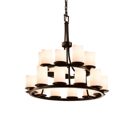 A large image of the Justice Design Group CNDL-8767-14-CREM Dark Bronze