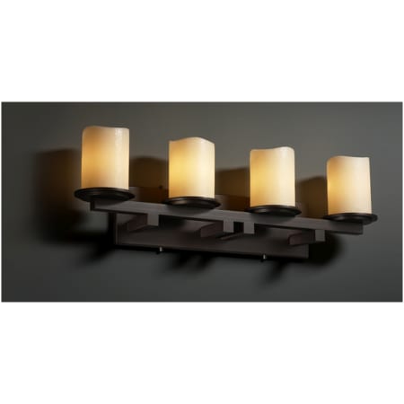 A large image of the Justice Design Group CNDL-8774-14-CREM Dark Bronze