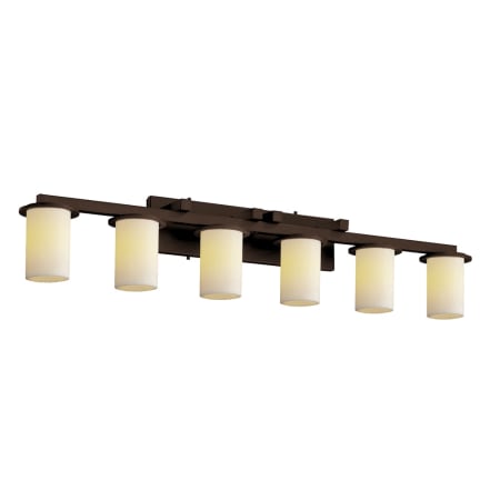 A large image of the Justice Design Group CNDL-8786-10-CREM-LED6-4200 Dark Bronze