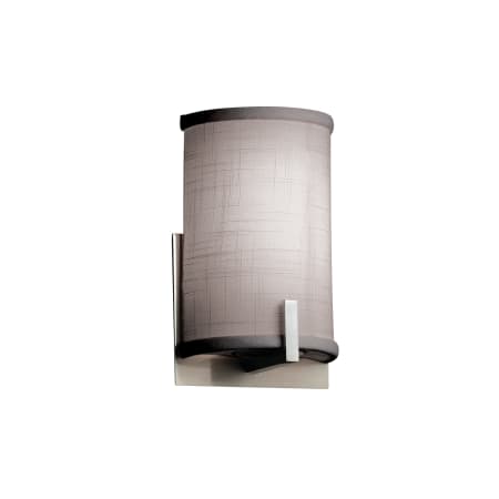 A large image of the Justice Design Group FAB-5531-GRAY-LED1-700 Brushed Nickel