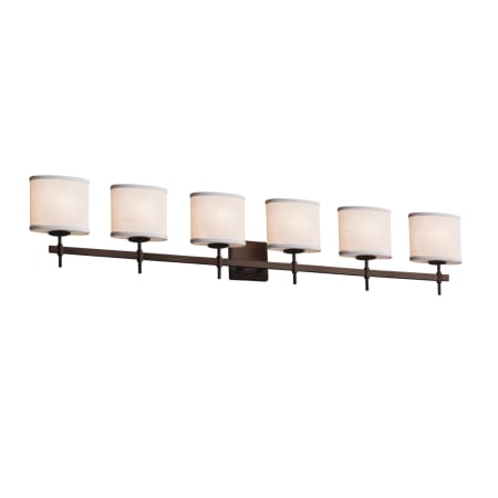 A large image of the Justice Design Group FAB-8416-30-WHTE-LED6-4200 Dark Bronze