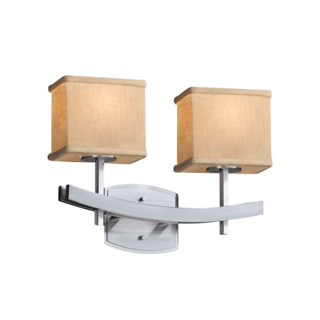 A large image of the Justice Design Group FAB-8592-55-CREM Brushed Nickel