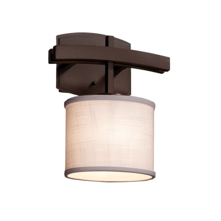 A large image of the Justice Design Group FAB-8597-30-WHTE-LED1-700 Dark Bronze