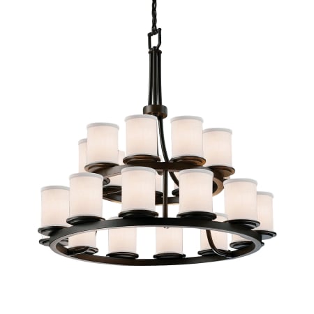 A large image of the Justice Design Group FAB-8767-10-WHTE-LED21-14700 Dark Bronze