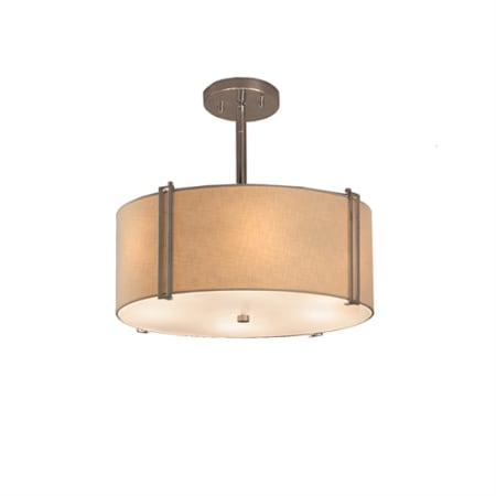 A large image of the Justice Design Group FAB-9510-LED3-2100 Brushed Nickel