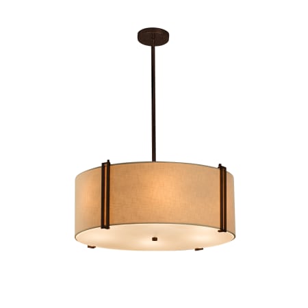 A large image of the Justice Design Group FAB-9512-CREM Dark Bronze