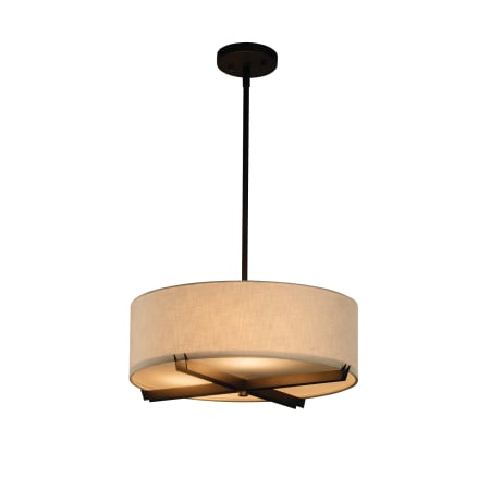 A large image of the Justice Design Group FAB-9521-CREM Dark Bronze