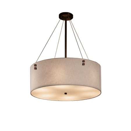 A large image of the Justice Design Group FAB-9532-WHTE-F2-LED6-4200 Dark Bronze