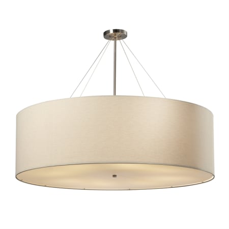 A large image of the Justice Design Group FAB-9597-CREM Brushed Nickel