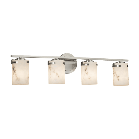 A large image of the Justice Design Group FAL-8454-10-LED4-2800 Brushed Nickel