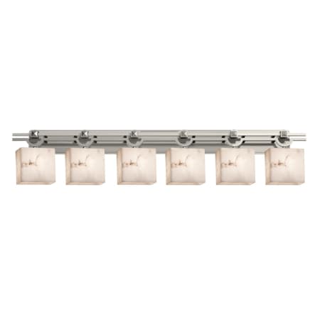 A large image of the Justice Design Group FAL-8506-55-LED6-4200 Brushed Nickel