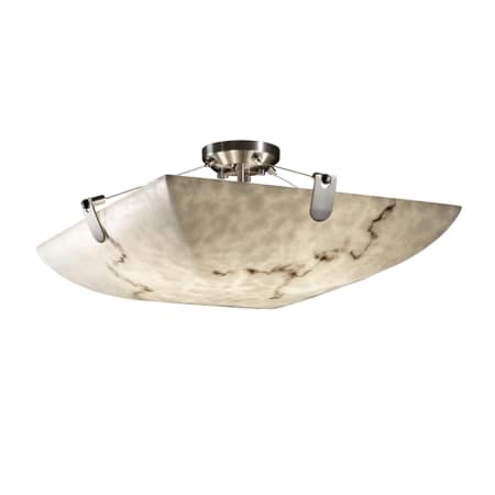 A large image of the Justice Design Group FAL-9612-25-LED5-5000 Brushed Nickel